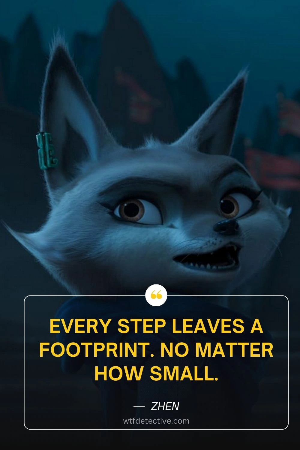 Awkwafina in Kung Fu Panda 4 (2024), zhen quotes, "Every step leaves a footprint. No matter how small." - Zhen